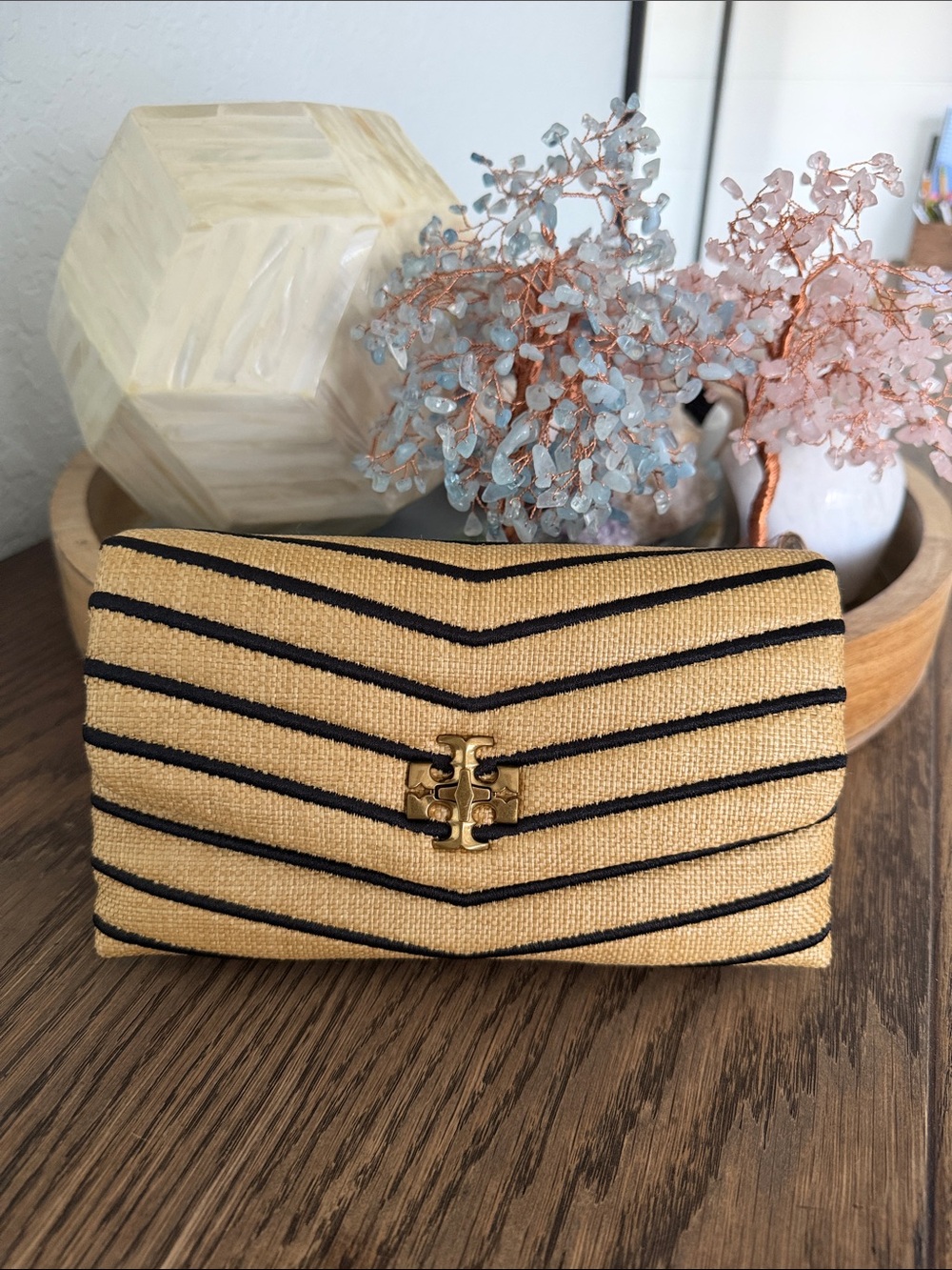 Tory Burch Rattan Canvas Purse